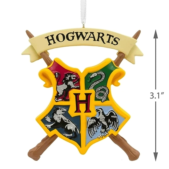 Harry Potter Hogwarts Crest Hallmark Christmas Tree Ornament - Picture 7 of 14